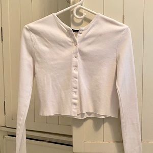 BRANDY MELVILLE VERONICA WHITE BUTTON UP